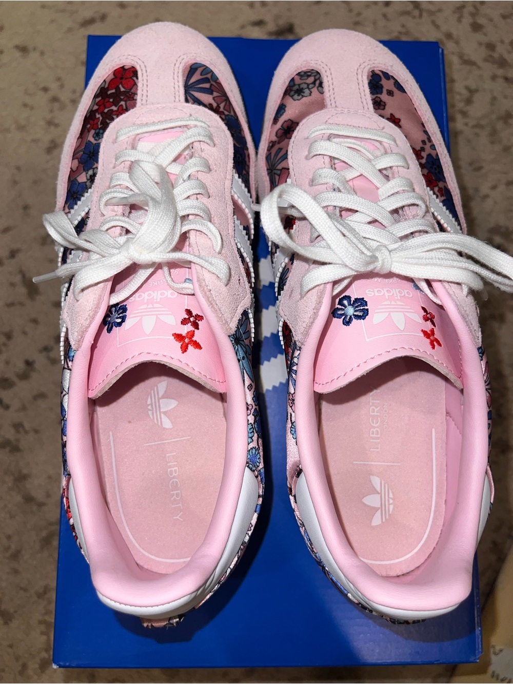 Adidas Liberty London Pink Floral Sneakers - size 8.5 - Picture 3 of 10